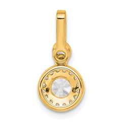 14k 1 carat Lab Grown Diamond VS/SI+ G+ Round Complete Halo Pendant