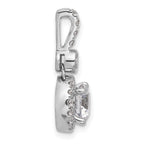 14k White Gold 2 carat Lab Grown Diamond VS/SI+ G+ Round Complete Halo Pendant