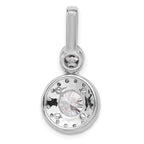 14k White Gold 2 carat Certified Lab Grown Diamond VS/SI+ G+ Round Complete Halo Pendant