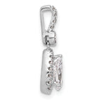 14k White Gold 1 carat Lab Grown Diamond VS+ F+ Pear Complete Halo Pendant
