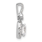 14k White Gold 1 carat Certified Lab Grown Diamond VS+ F+ Oval Complete Halo Pendant
