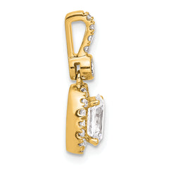 14k 1 carat Lab Grown Diamond VS/SI+ G+ Oval Complete Halo Pendant