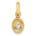 14k 1 carat Lab Grown Diamond VS/SI+ G+ Oval Complete Halo Pendant