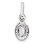 14k White Gold 2 carat Certified Lab Grown Diamond VS/SI+ G+ Oval Complete Halo Pendant
