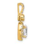14k 2 carat Lab Grown Diamond VS+ F+ Oval Complete Halo Pendant