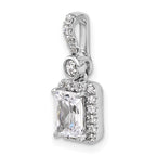 14k White Gold 1 carat Lab Grown Diamond VS/SI+ G+ Radiant Complete Halo Pendant