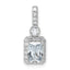 14k White Gold 1 carat Certified Lab Grown Diamond VS/SI+ G+ Radiant Complete Halo Pendant