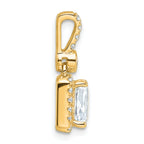 14k 1 carat Certified Lab Grown Diamond VS/SI+ G+ Radiant Complete Halo Pendant