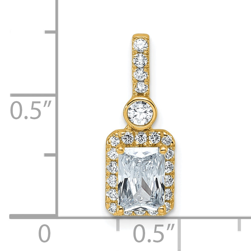 14ky .75 ct. Radiant Diamond Pendant Mounting (No Stone Included)