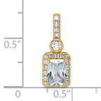 14ky .75 ct. Radiant Diamond Pendant Mounting (No Stone Included)