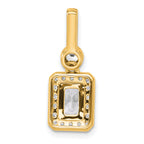 14k 2 carat Certified Lab Grown Diamond VS+ F+ Radiant Complete Halo Pendant