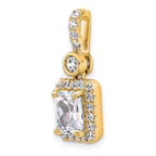 14k 2 carat Certified Lab Grown Diamond VS+ F+ Radiant Complete Halo Pendant