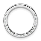 14k White Gold 1 carat Lab Grown Diamond VS/SI+ G+ Complete Circle Chain Slide Pendant