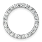 14k White Gold 1 carat Lab Grown Diamond VS+ F+ Complete Circle Chain Slide Pendant