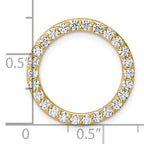14k 1 carat Lab Grown Diamond VS/SI+ G+ Complete Circle Chain Slide Pendant