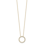 14k 1 carat Lab Grown Diamond VS/SI+ G+ Complete 18 inch Circle Slide Necklace