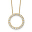 14k 1 carat Lab Grown Diamond VS+ F+ Complete 18 inch Circle Slide Necklace