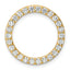 14k 1 carat Lab Grown Diamond VS+ F+ Complete Circle Chain Slide Pendant