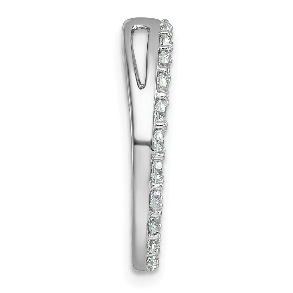 14k White Gold 1 1/2 carat Lab Grown Diamond VS+ F+ Complete Circle Chain Slide Pendant