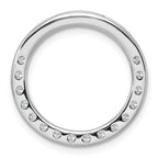 14k White Gold 1 1/2 carat Lab Grown Diamond VS+ F+ Complete Circle Chain Slide Pendant