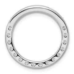 14k White Gold 1 1/2 carat Lab Grown Diamond VS+ F+ Complete Circle Chain Slide Pendant