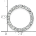 14k White Gold 1 1/2 carat Lab Grown Diamond VS/SI+ G+ Complete Circle Chain Slide Pendant