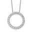 14k White Gold 1 1/2 carat Lab Grown Diamond VS+ F+ Complete 18 inch Circle Slide Necklace