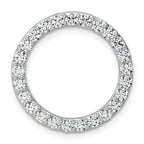 14k White Gold 1 1/2 carat Lab Grown Diamond VS/SI+ G+ Complete Circle Chain Slide Pendant