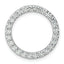14k White Gold 1 1/2 carat Lab Grown Diamond VS+ F+ Complete Circle Chain Slide Pendant