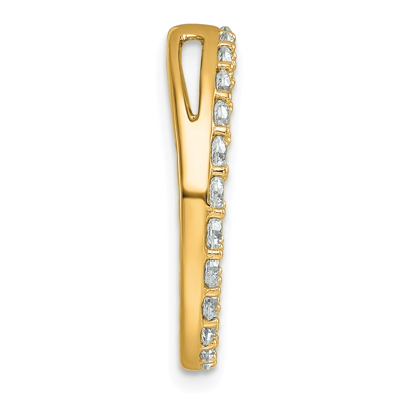 14k 1 1/2 carat Lab Grown Diamond VS/SI+ G+ Complete Circle Chain Slide Pendant Secondary image