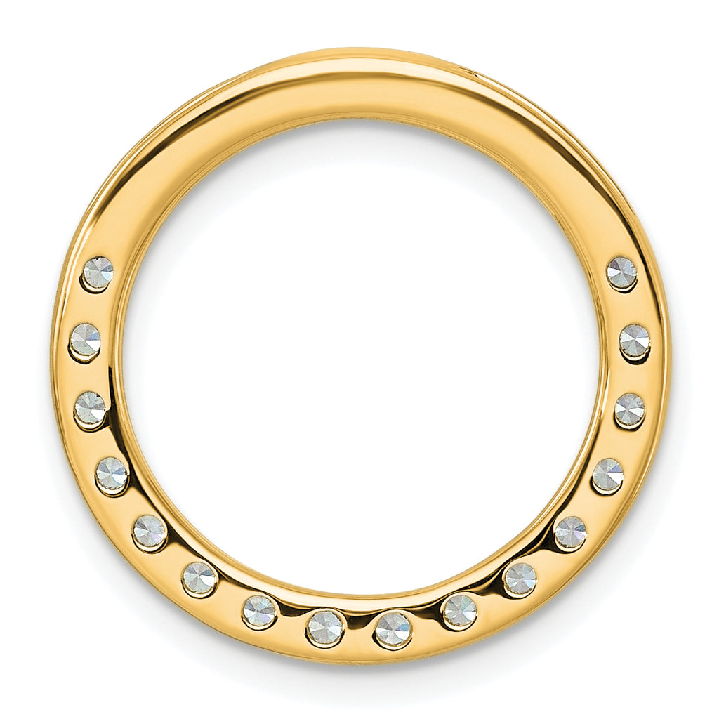14k 1 1/2 carat Lab Grown Diamond VS/SI+ G+ Complete Circle Chain Slide Pendant
