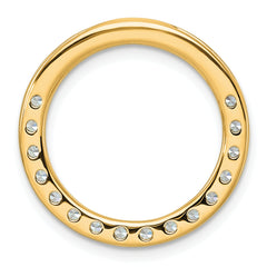 14k 1 1/2 carat Lab Grown Diamond VS+ F+ Complete Circle Chain Slide Pendant