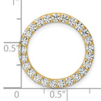 14k 1 1/2 carat Lab Grown Diamond VS+ F+ Complete Circle Chain Slide Pendant