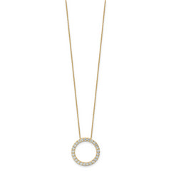 14k 1 1/2 carat Lab Grown Diamond VS+ F+ Complete 18 inch Circle Slide Necklace