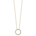 14k 1 1/2 carat Lab Grown Diamond VS/SI+ G+ Complete 18 inch Circle Slide Necklace