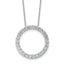 14k White Gold 2 carat Lab Grown Diamond VS+ F+ Complete 18 inch Circle Slide Necklace