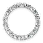 14k White Gold 2 carat Lab Grown Diamond VS+ F+ Complete Circle Chain Slide Pendant