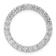 14k White Gold 2 carat Lab Grown Diamond VS+ F+ Complete Circle Chain Slide Pendant