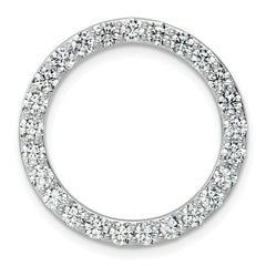 14k White Gold 2 carat Lab Grown Diamond VS/SI+ G+ Complete Circle Chain Slide Pendant