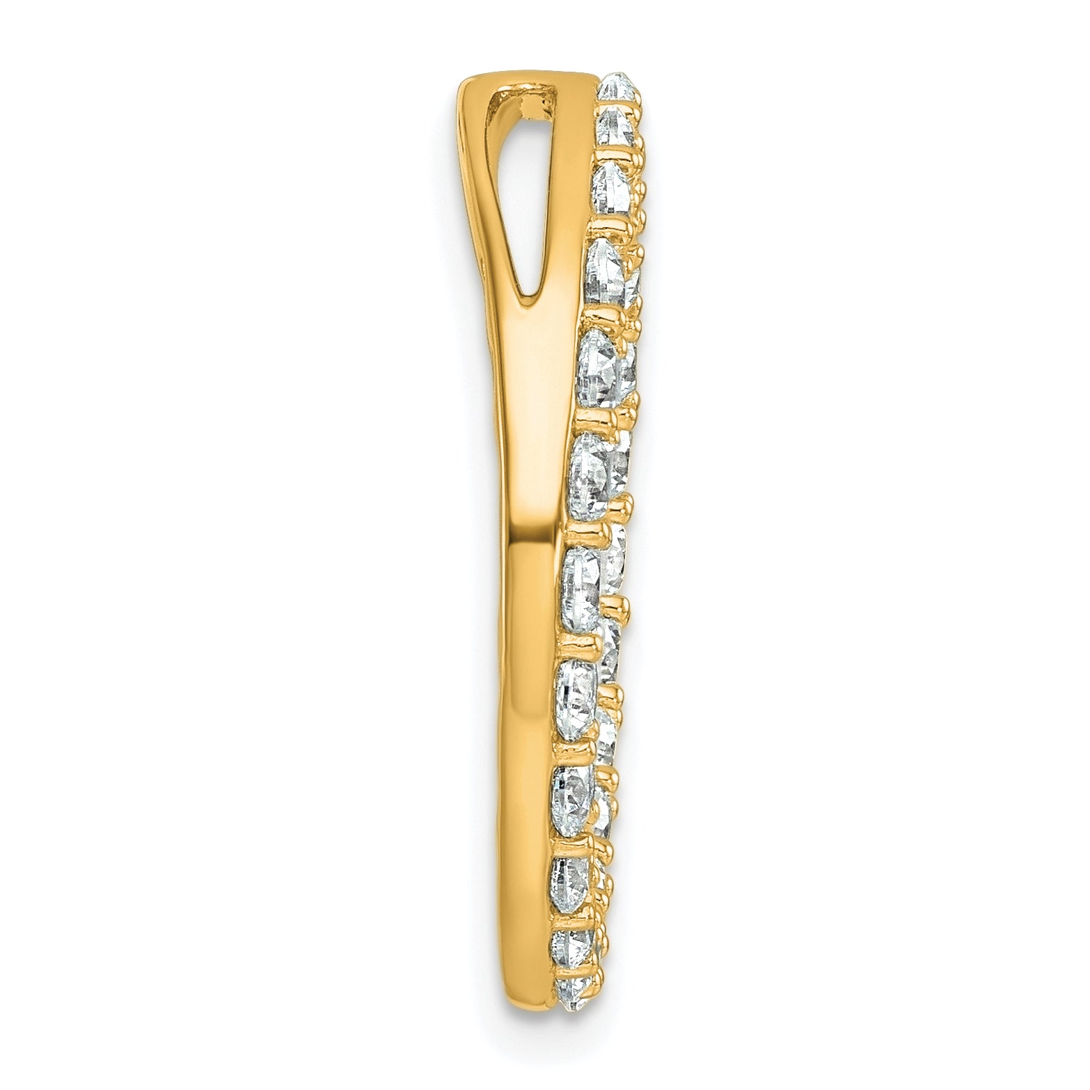 14k 2 carat Lab Grown Diamond VS+ F+ Complete Circle Chain Slide Pendant Secondary image