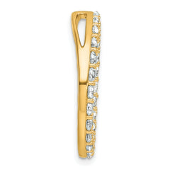 14k 2 carat Lab Grown Diamond VS+ F+ Complete Circle Chain Slide Pendant
