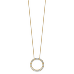 14k 2 carat Lab Grown Diamond VS/SI+ G+ Complete 18 inch Circle Slide Necklace