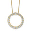 14k 2 carat Lab Grown Diamond VS+ F+ Complete 18 inch Circle Slide Necklace