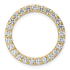 14k 2 carat Lab Grown Diamond VS+ F+ Complete Circle Chain Slide Pendant