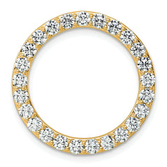 14k 2 carat Lab Grown Diamond VS+ F+ Complete Circle Chain Slide Pendant