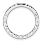 14k White Gold 3 carat Lab Grown Diamond VS+ F+ Complete Circle Chain Slide Pendant