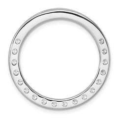 14k White Gold 3 carat Lab Grown Diamond VS+ F+ Complete Circle Chain Slide Pendant