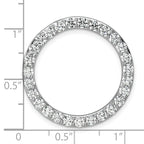 14k White Gold 3 carat Lab Grown Diamond VS+ F+ Complete Circle Chain Slide Pendant