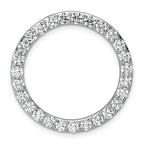 14k White Gold 3 carat Lab Grown Diamond VS/SI+ G+ Complete Circle Chain Slide Pendant
