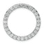 14k White Gold 3 carat Lab Grown Diamond VS/SI+ G+ Complete Circle Chain Slide Pendant